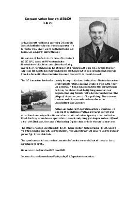 A preview of a PDF biography for Bennett, Arthur